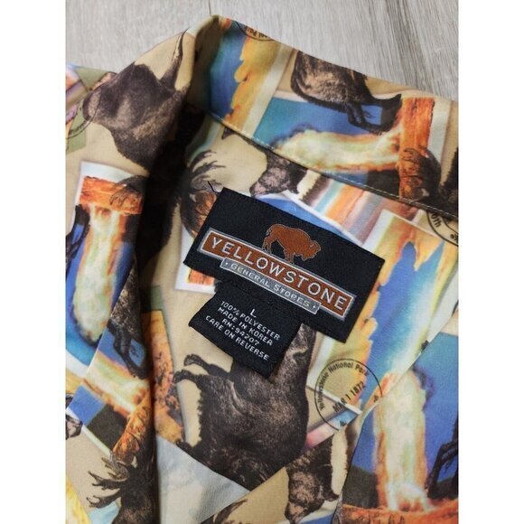 Vintage Yellowstone General Stores Button Up Shirt Short Sleeve Mens‎ Large - Picture 7 of 9